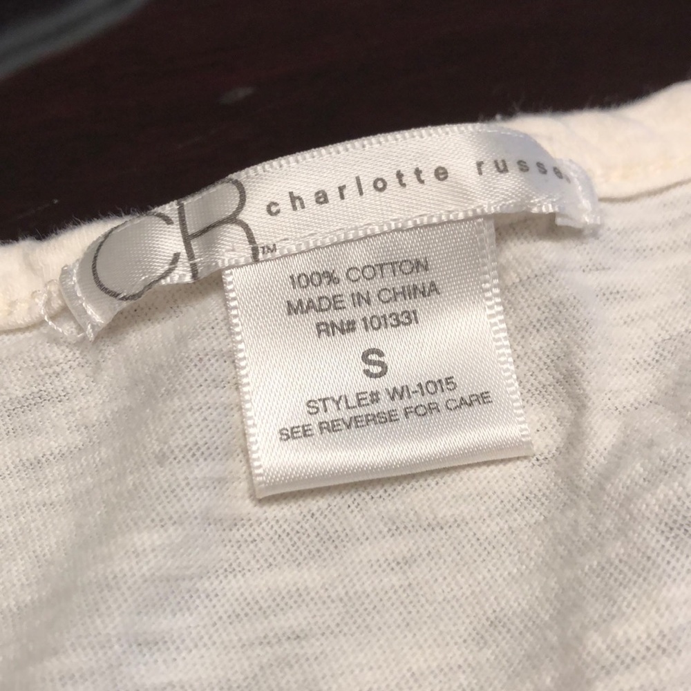 Ivory Charlotte Russe top - Picture 2 of 3